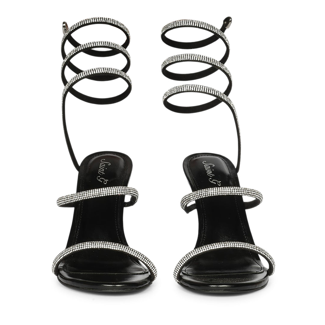 Saint Colette Black Strappy Heels