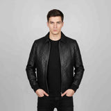 Saint Chevy Black Leather Men's Jackets