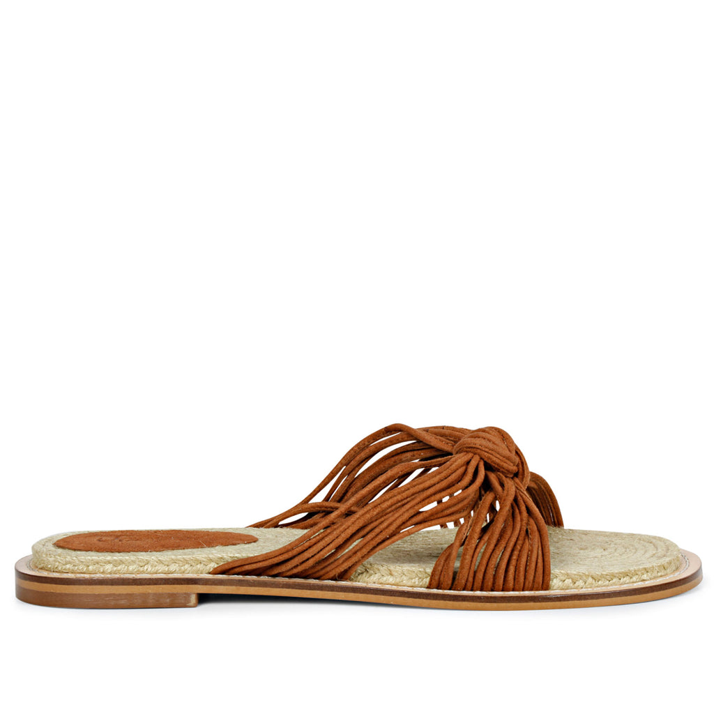 SaintG Womens Tan Leather Sandals