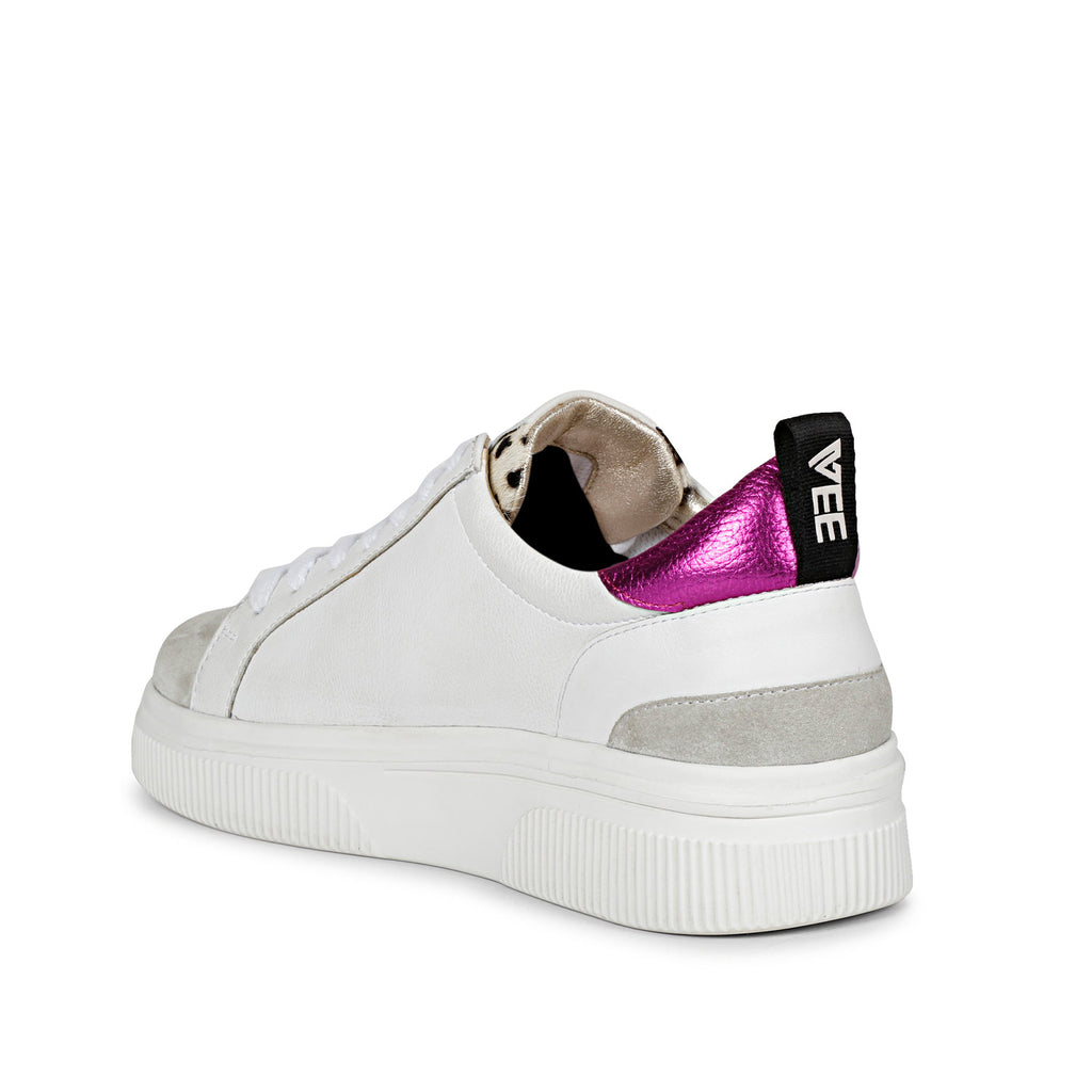 SaintG Womens White Leather Sneaker