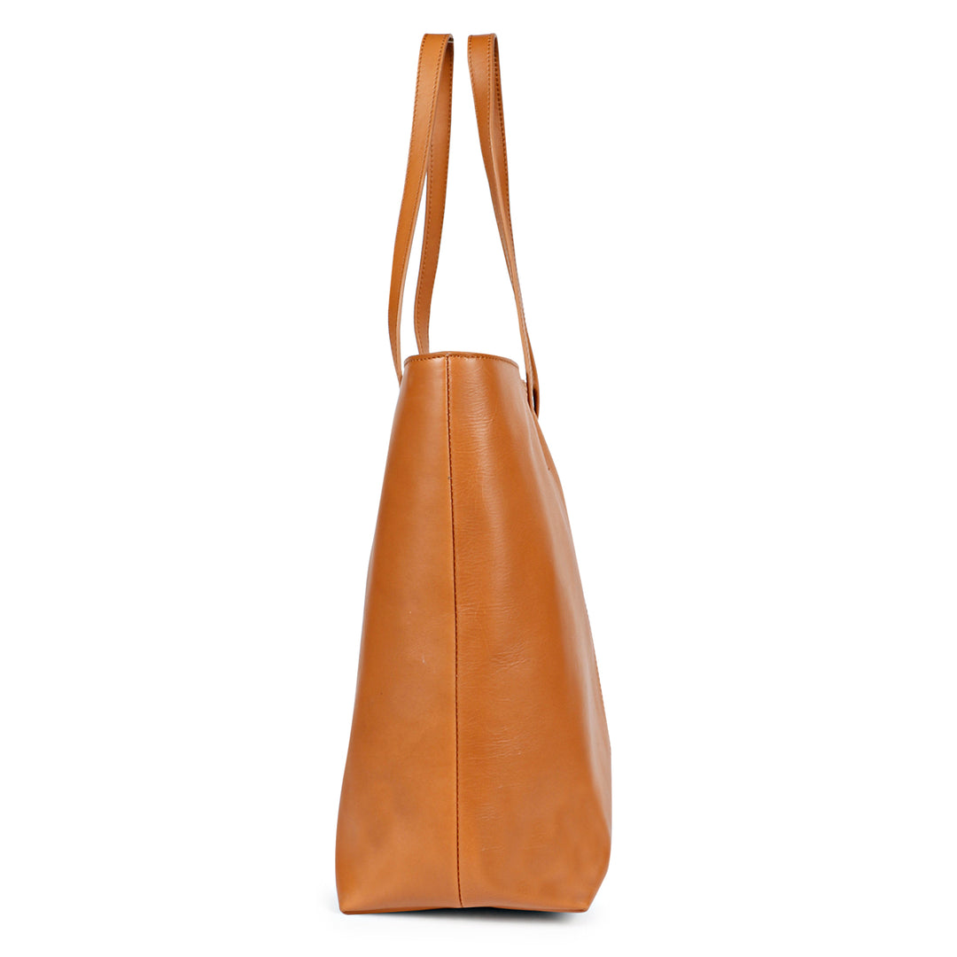 Favore Womens Tan Leather Shoulder Bag