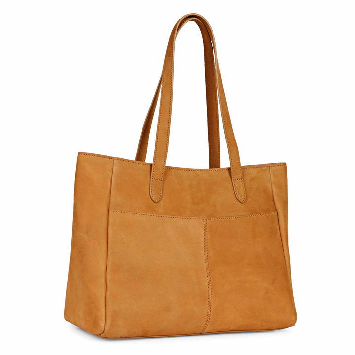 Favore Womens Leather Oversized Structured Shoulder Bag