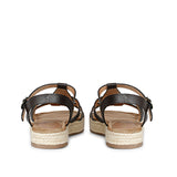 SaintG Womens Brown Leather Sandals.