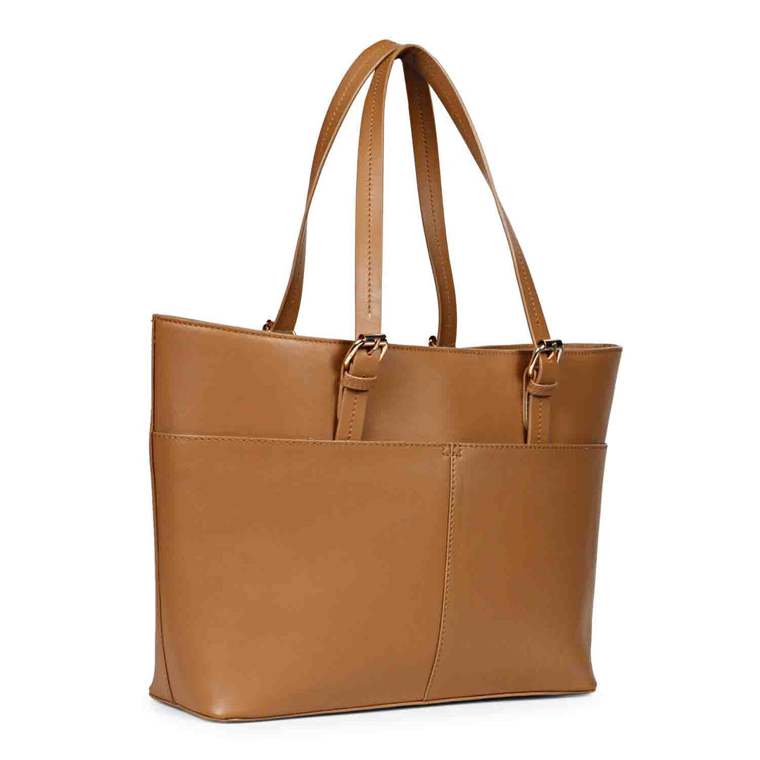 Favore Leather Oversized Structured Shoulder Bag