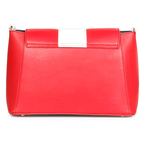 Favore Womens Red Leather Sling Bag