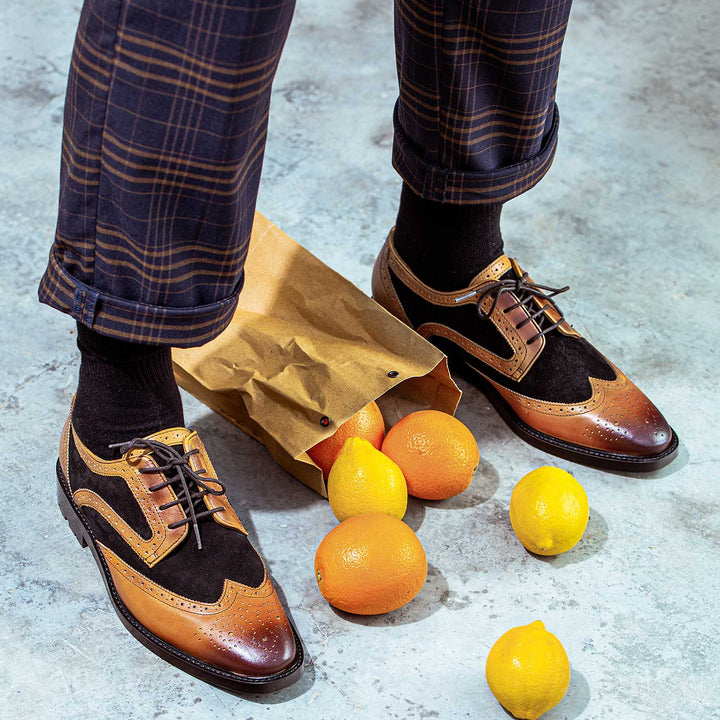 Tan Leather Lace Up Brogue for men