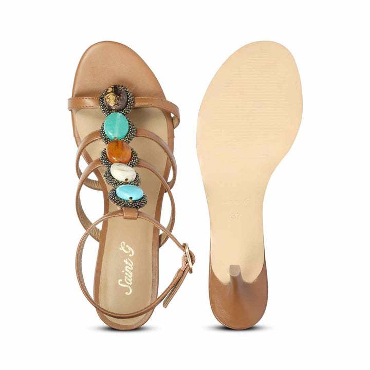 Women's Tan Leather Stilettos
