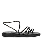 ViviBlu Black Leather Platform Sandals
