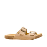 El Naturalista Piedra Embellished Leather Block Sandals with Buckle