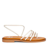 ViviBlu White Leather Platform Sandals