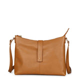 Favore Tan Leather Structured Silng Bag