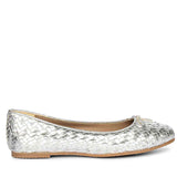 ViviBlu Silver Leather Ballerina