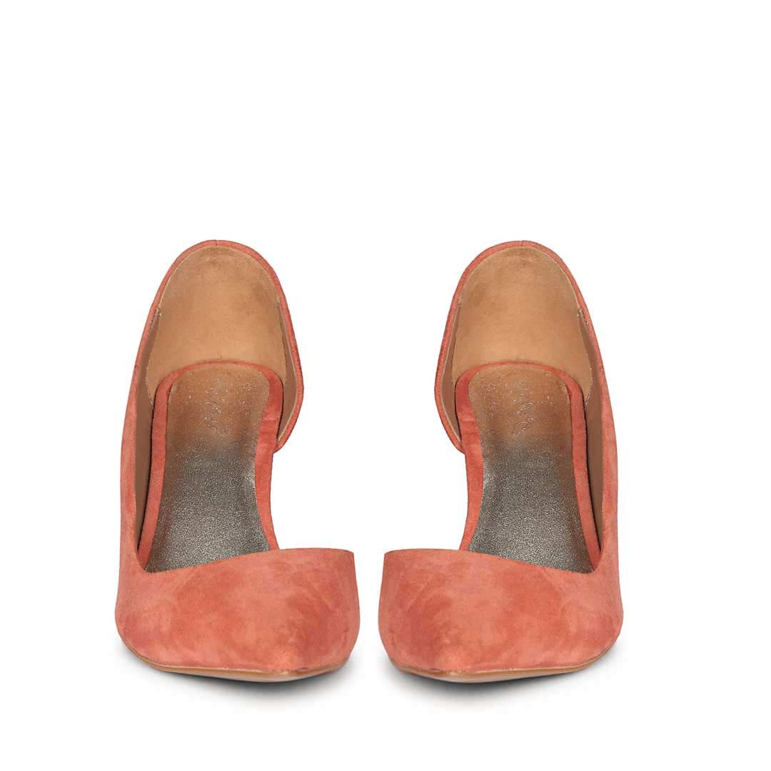 Saint Layla Orange Suede Leather Pumps