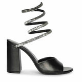 Saint Colette Black Strappy Block Heels