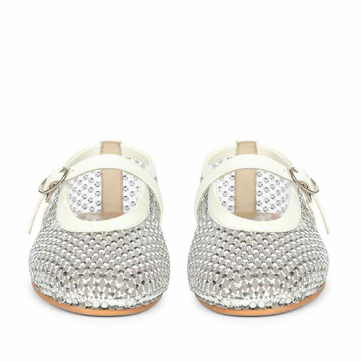 Saint Silver Leather Flat