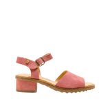 El Naturalista Loto Embellished Leather Block Sandals with Buckle