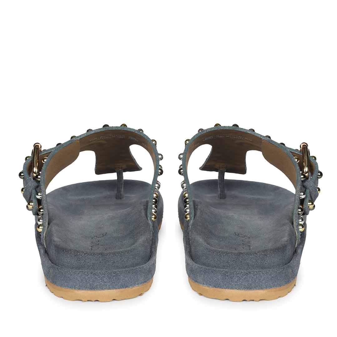 Saint Blue Leather Footbed