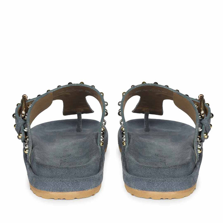 Saint Blue Leather Footbed