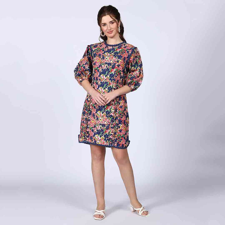 Saint Solene Womens Multi Cotton Lining Short Dress