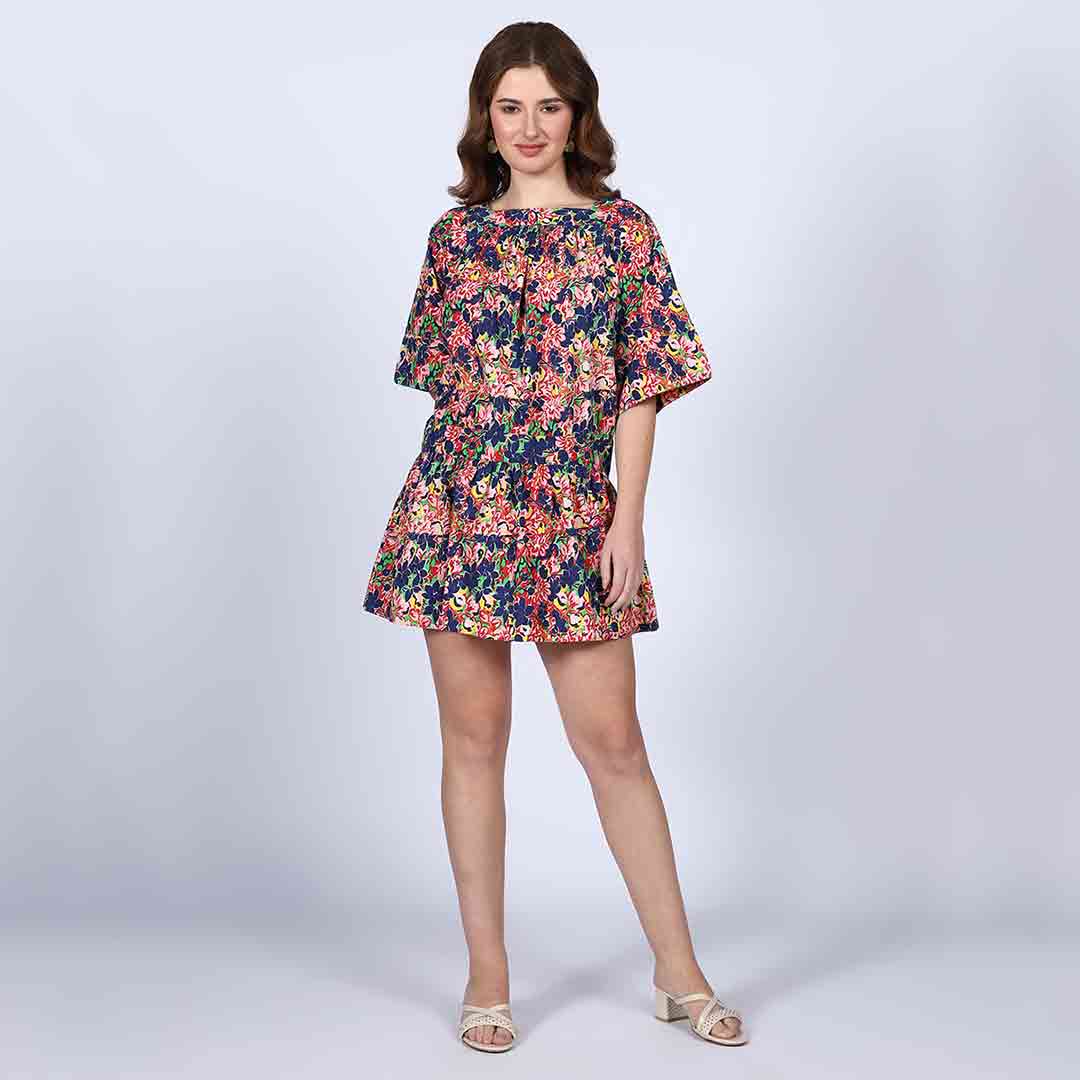 Saint Luciana Multi Cotton Lining Short Dress