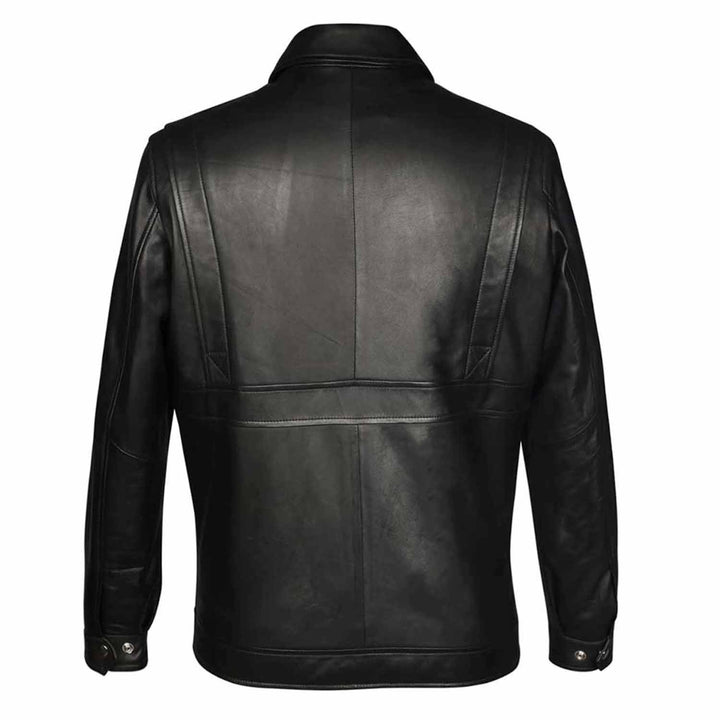 Saint Benjo Black Leather Men's Jacket