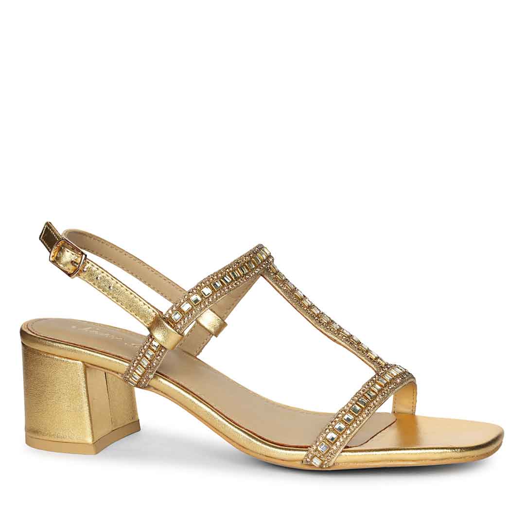 Saint Platin Leather Block Heel