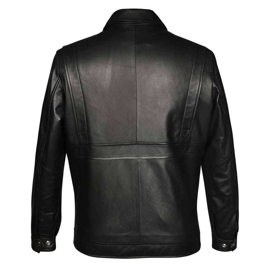 Saint Benjo Black Leather Men's Jacket