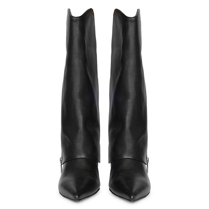 Saint Black Leather Long Boots