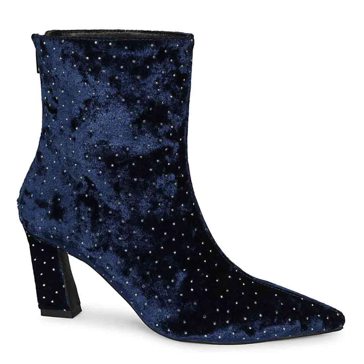 Saint BlueLeather High Ankle Boots