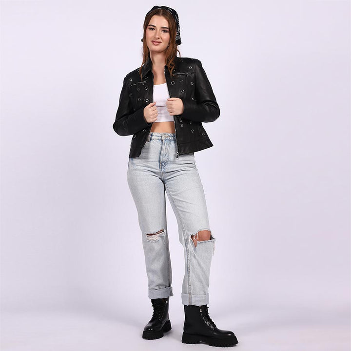 Saint Bryony Women Black Leather jacket