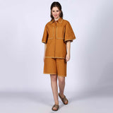 Saint Camille Mustard Cotton Poplin Co-ord Set
