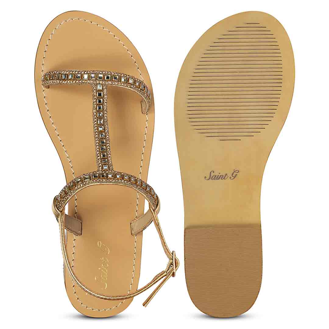 Saint Platin Leather Flats