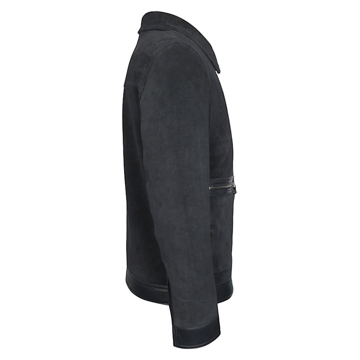 Saint Navy Leather Men's Jacket