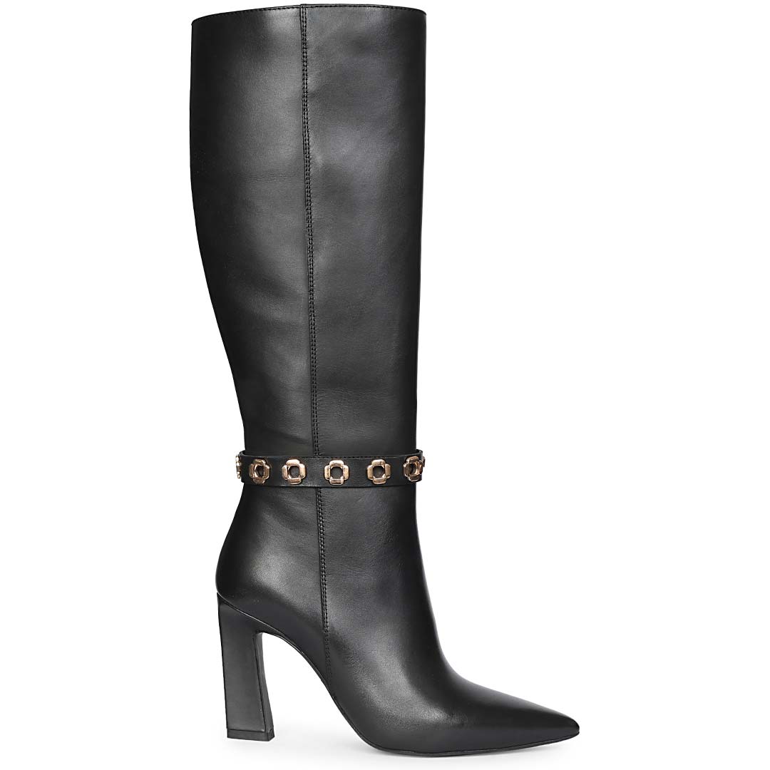 Saint Black Leather Long Boots