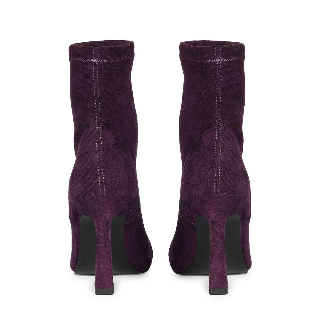 Saint Aubergine Leather Ankle Boots