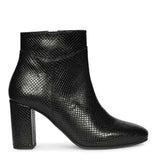 Saint Amara Black Snake Embossed Leather Ankle Boots