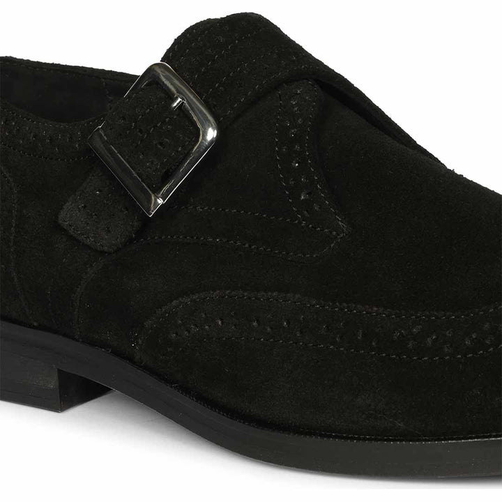 Saint Mathis Black Suede Leather Shoes