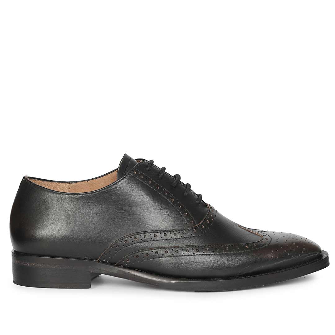Saint  Black Leather  Shoes
