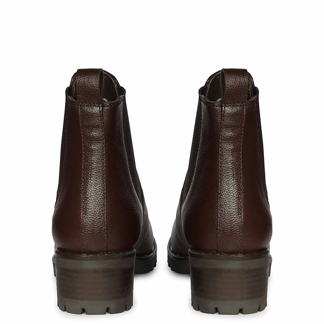 Saint Sophia Brown Leather Ankle Boots