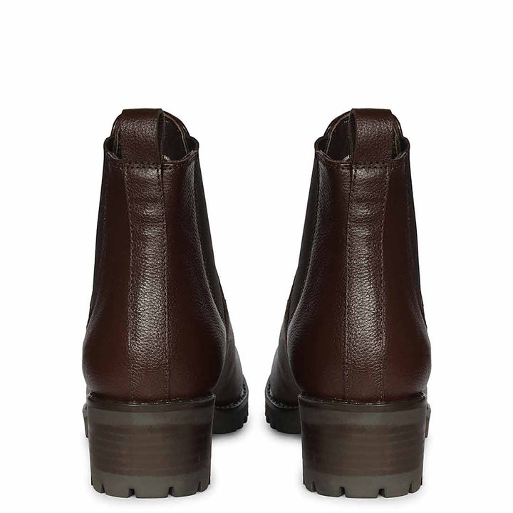 Saint Sophia Brown Leather Ankle Boots