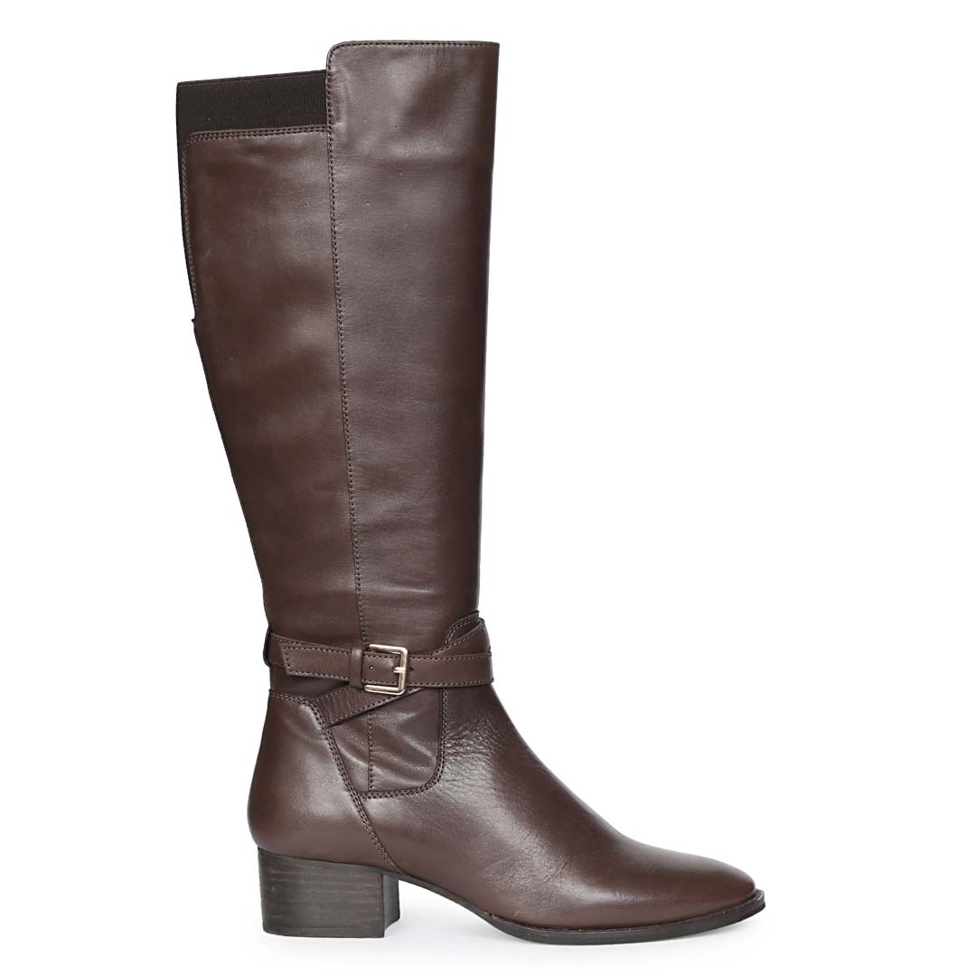 Saint Brown Leather Lace Up Long Boots