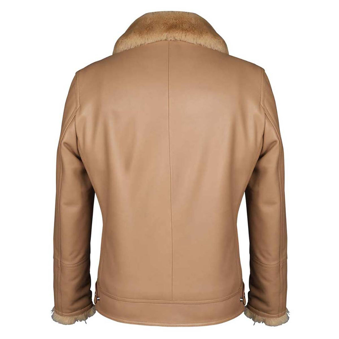Saint Harley beige Leather Men's Biker Jacket
