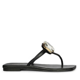 Saint Serena Luxe Black Leather Sandals
