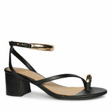 Saint Black Leather Block Heel