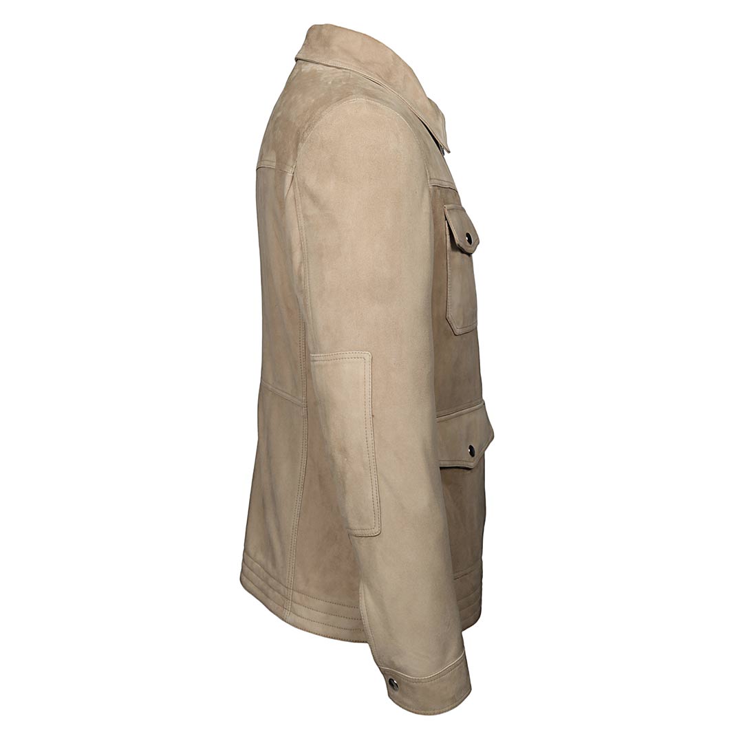 Saint Beige Leather Men's Jacket