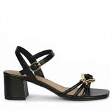 Saint Oryn Black Knot Trim Block Heels