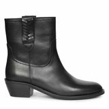 Saint Marina Black Leather High Ankle Boots