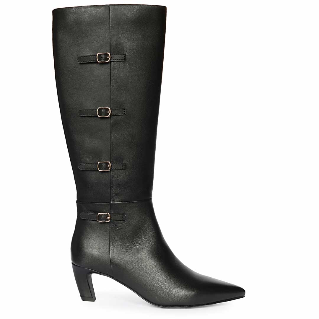Saint  Black Leather Long Boots
