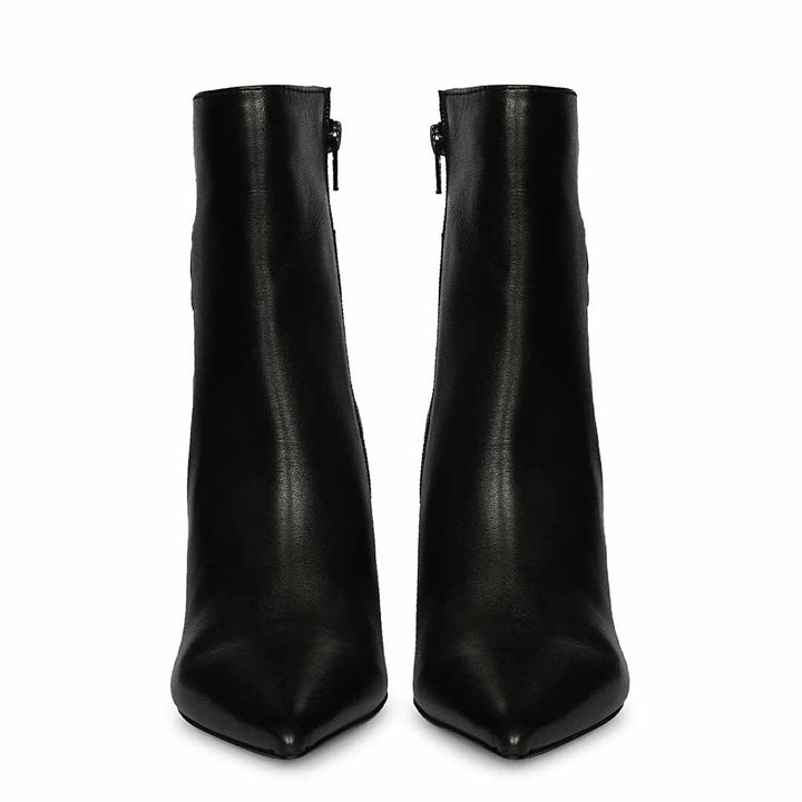 Saint Lana Golden Ring Black Leather High Ankle