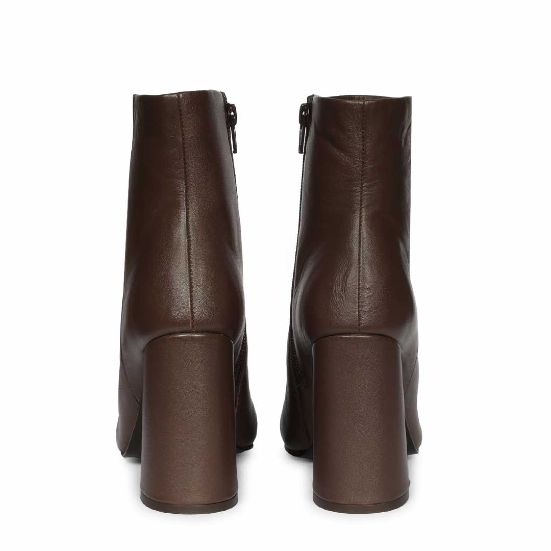 Saint Hana Handcrafted Brown Leather Ankle Boots